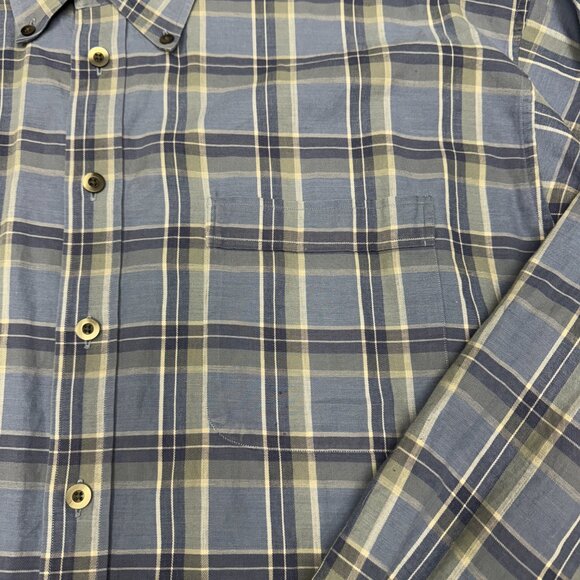 Men's JOHN‎ W. NORDSTROM Blue Italian Fabric Button Down Shirt- Size XXLL (Tall) - Picture 4 of 10